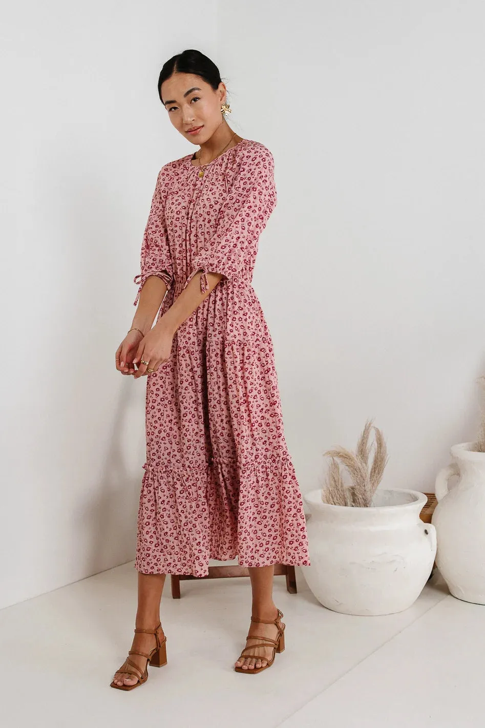 Marlee Midi Dress in Blush