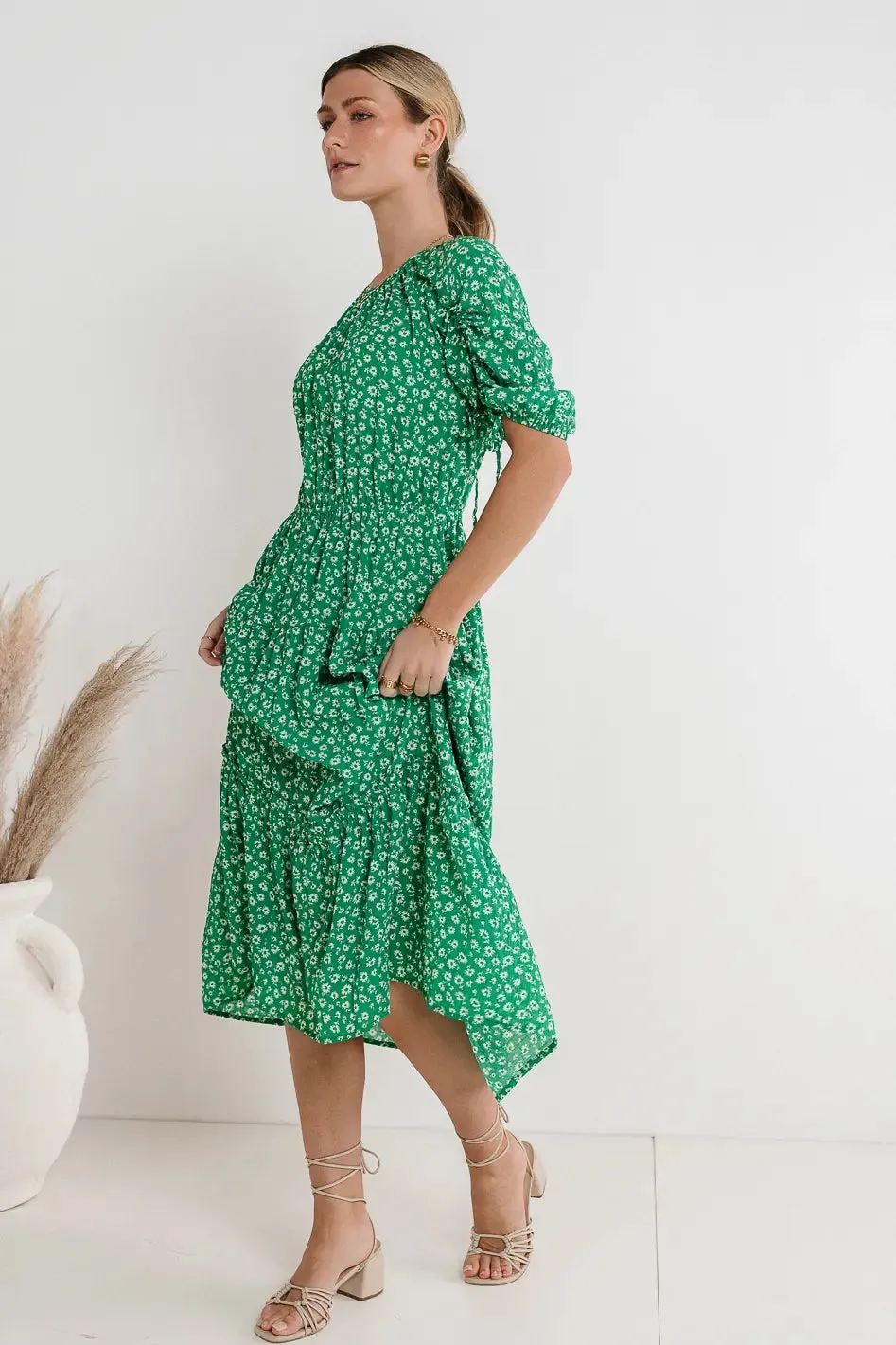 Marlee Midi Dress in Green