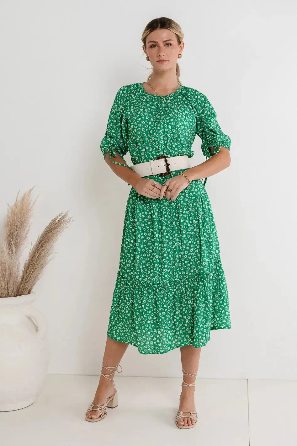 Marlee Midi Dress in Green