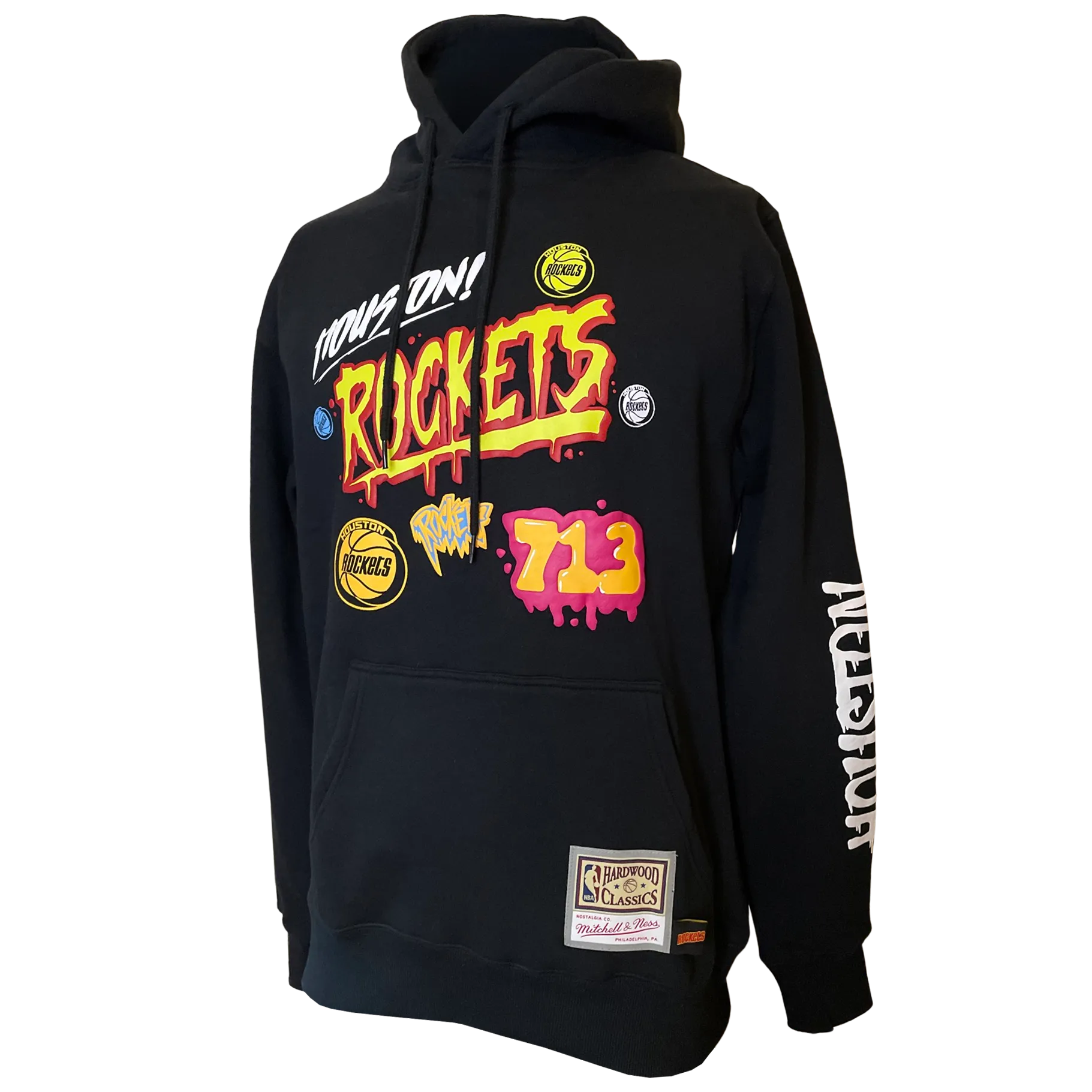 Men's Houston Rockets Mitchell & Ness HWC Slap Sticker Hoodie