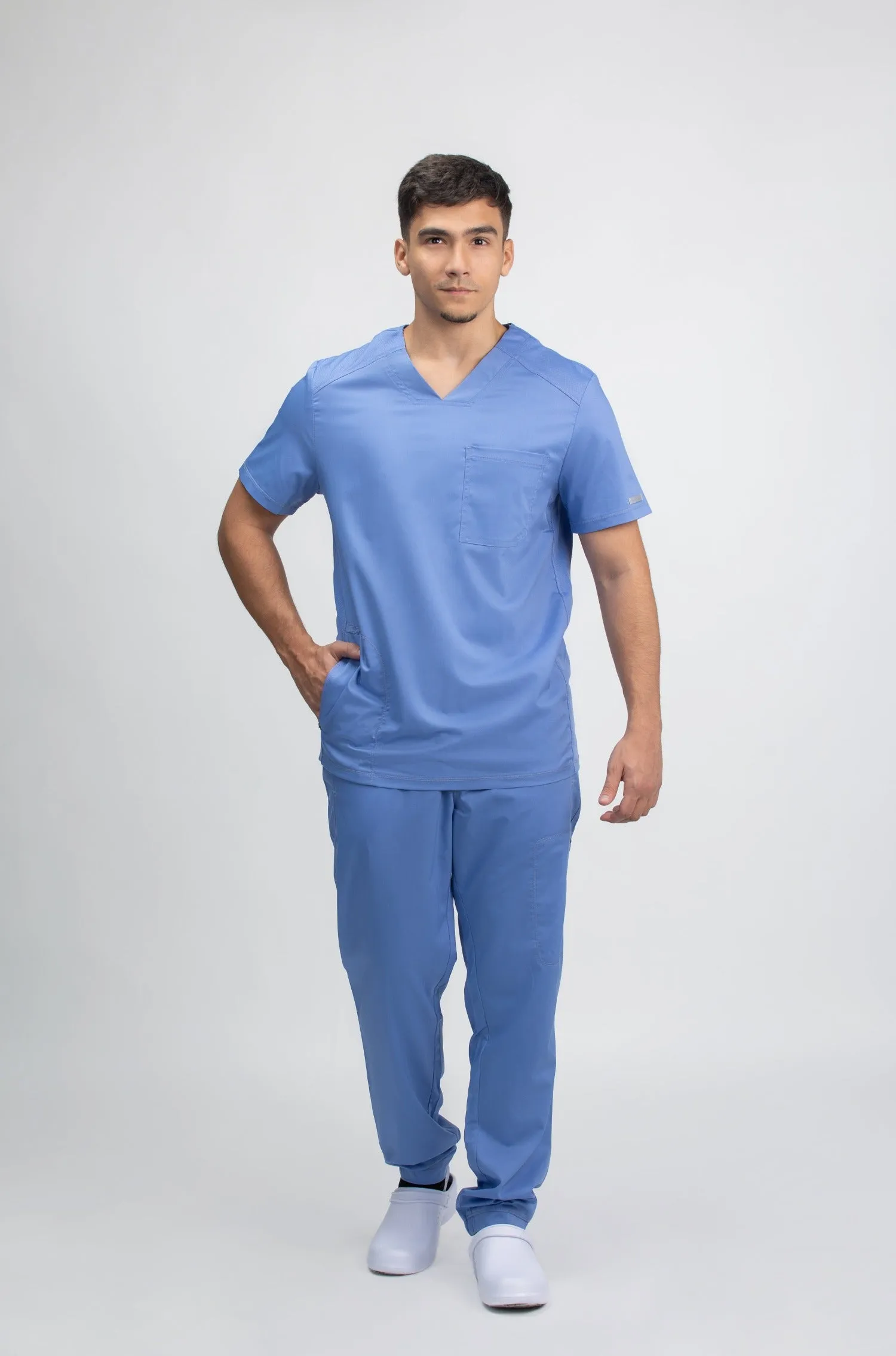 Men's V neck Top & Jogger Pant Scrub Set WW603-WW012