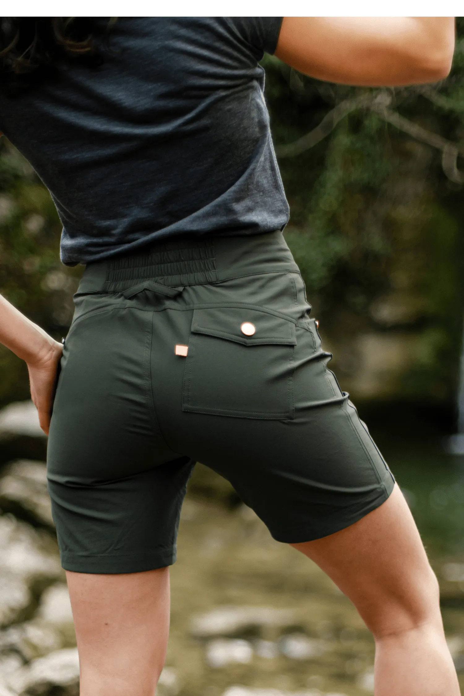 Mid Length Trek Shorts - Deep Khaki