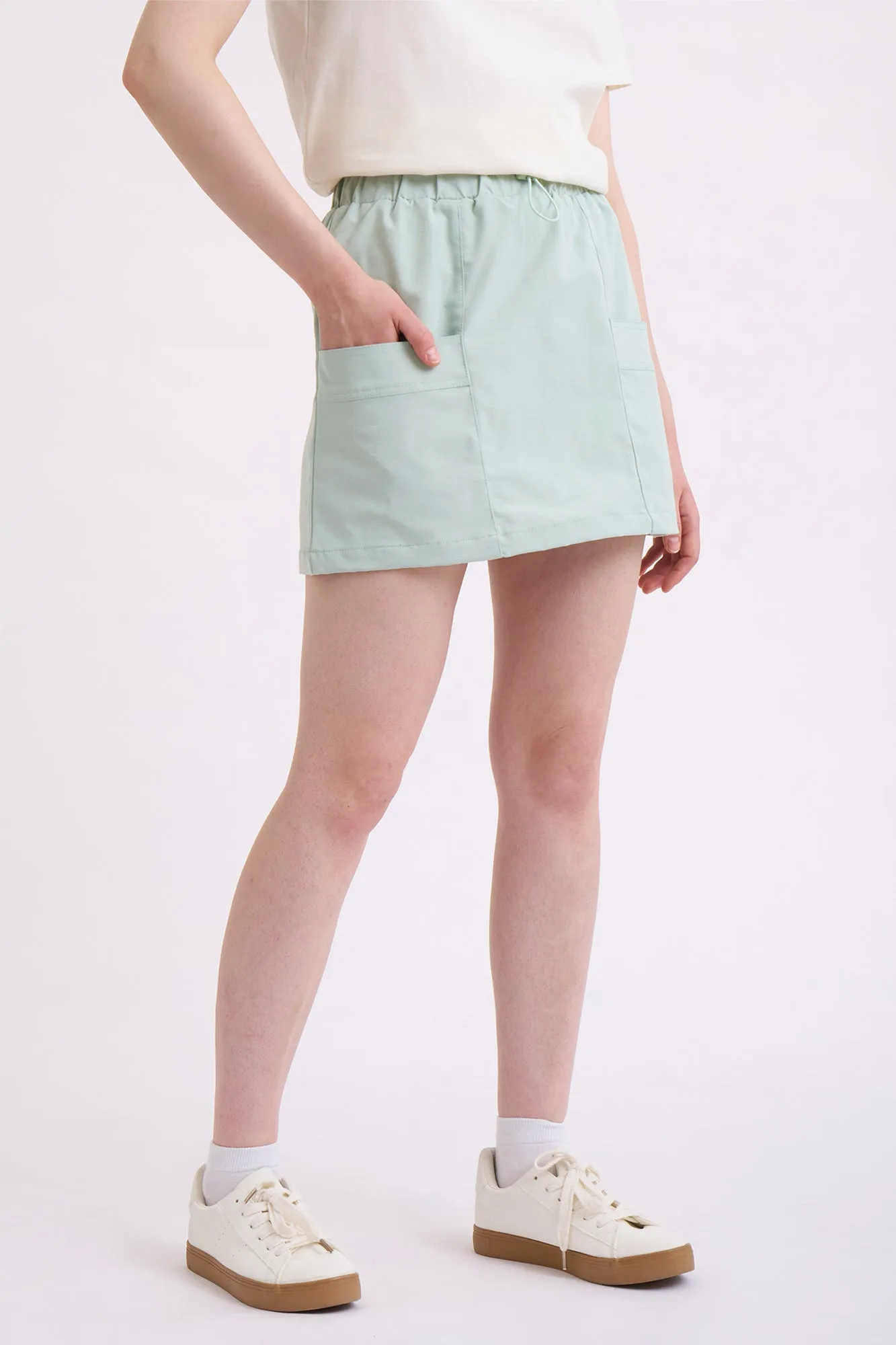 Nylon Cargo Skort