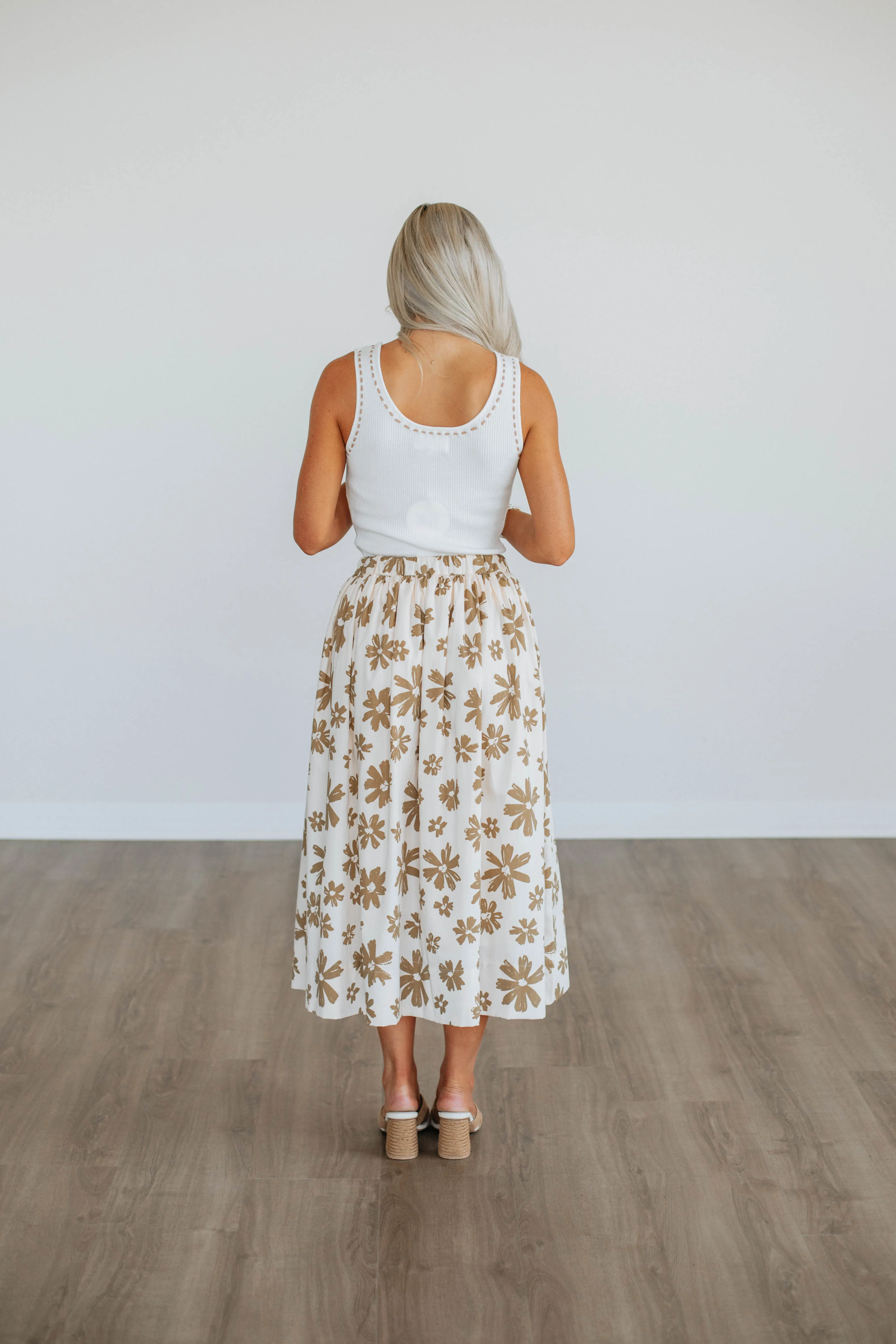 Perri Floral Midi Skirt