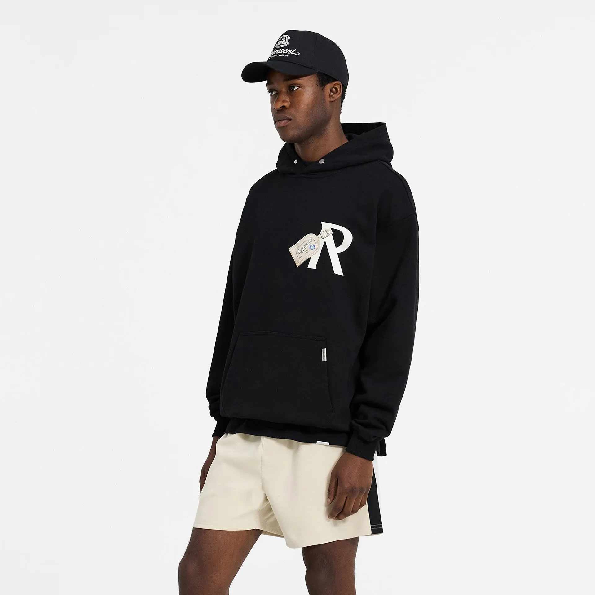 REPRESENT Luggage Tag Hoodie Jet Black