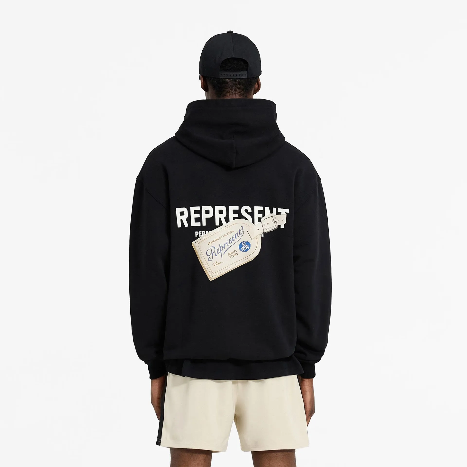 REPRESENT Luggage Tag Hoodie Jet Black