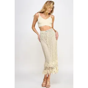 Saraya Crochet Midi Ellison Skirt SALE