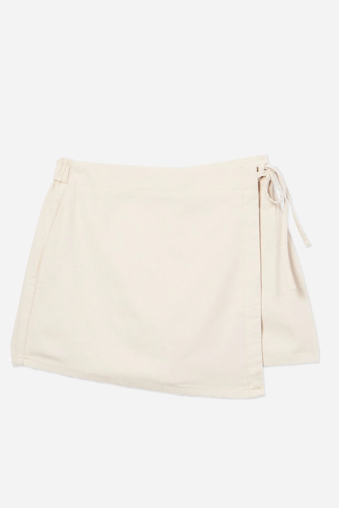 Side-Tie Linen Skorts