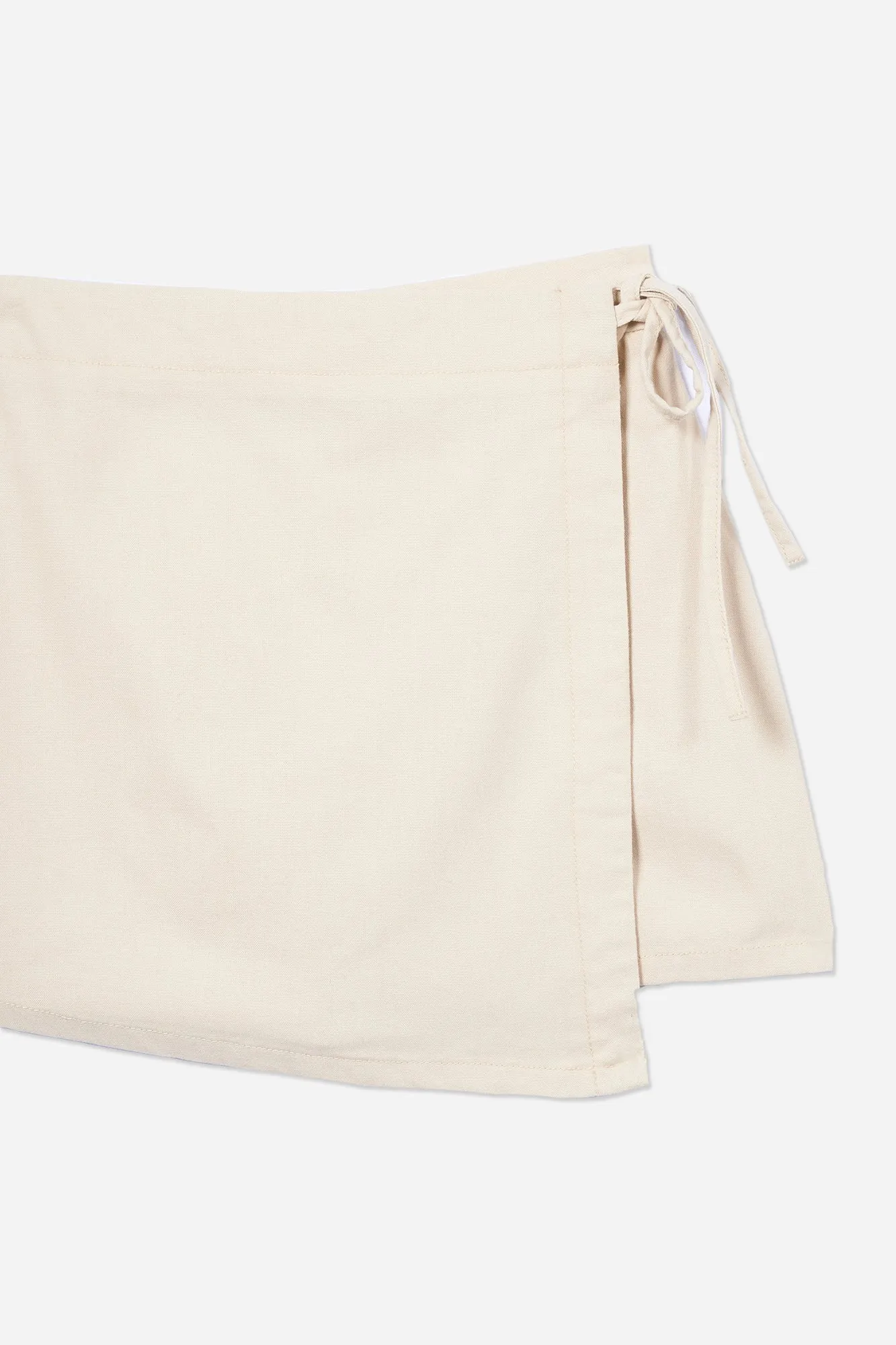 Side-Tie Linen Skorts