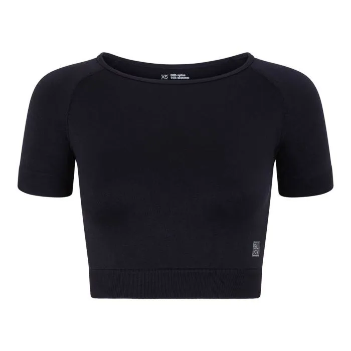 Silky Active Crop Top - Black