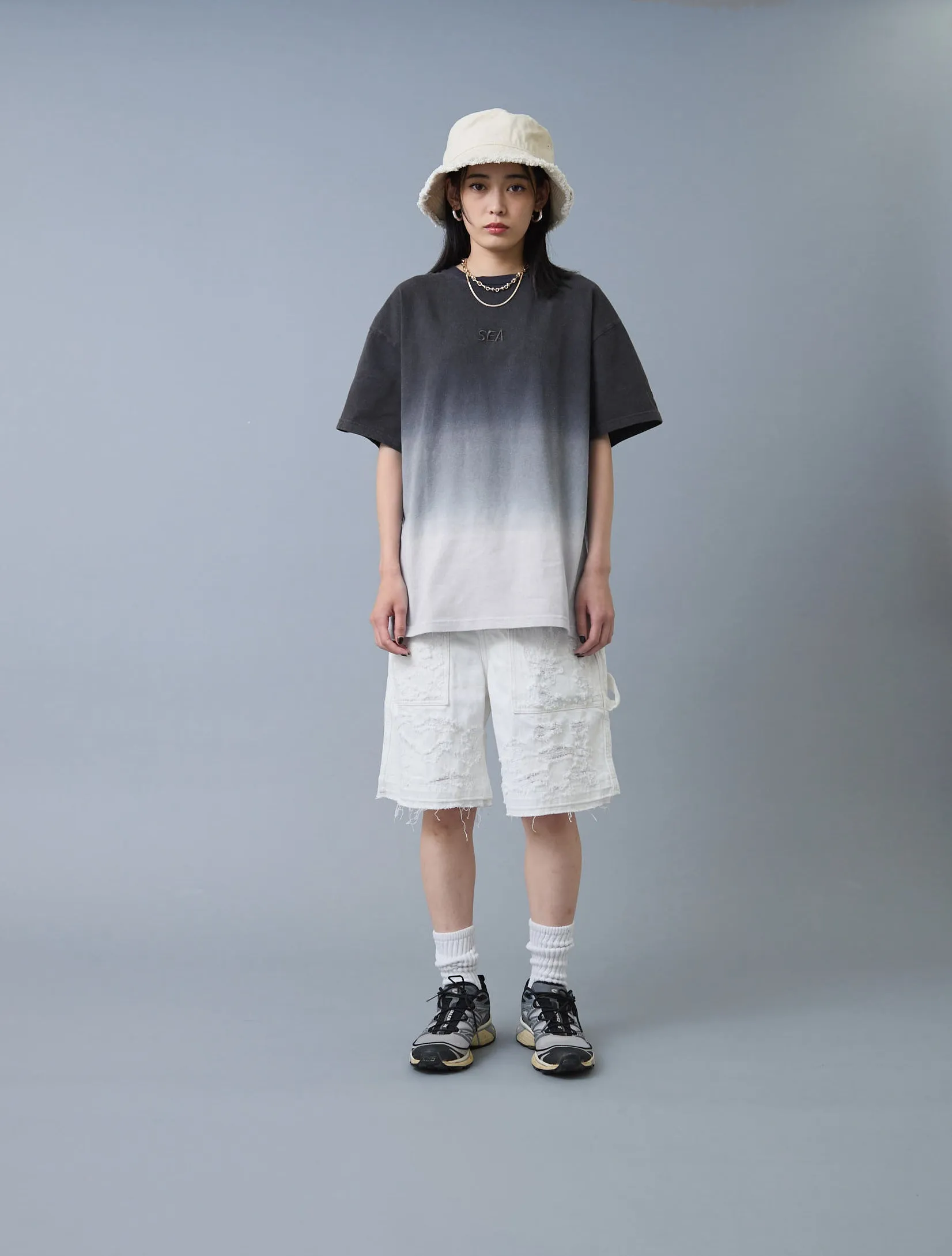 Step_Dye S/S Tee / BLACK