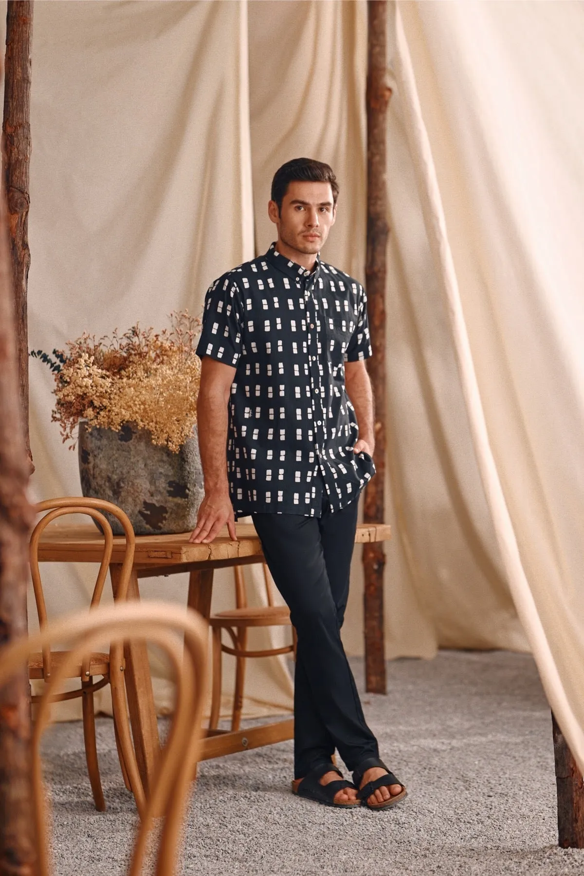 The Bayu Men Batik Shirt - Dusk