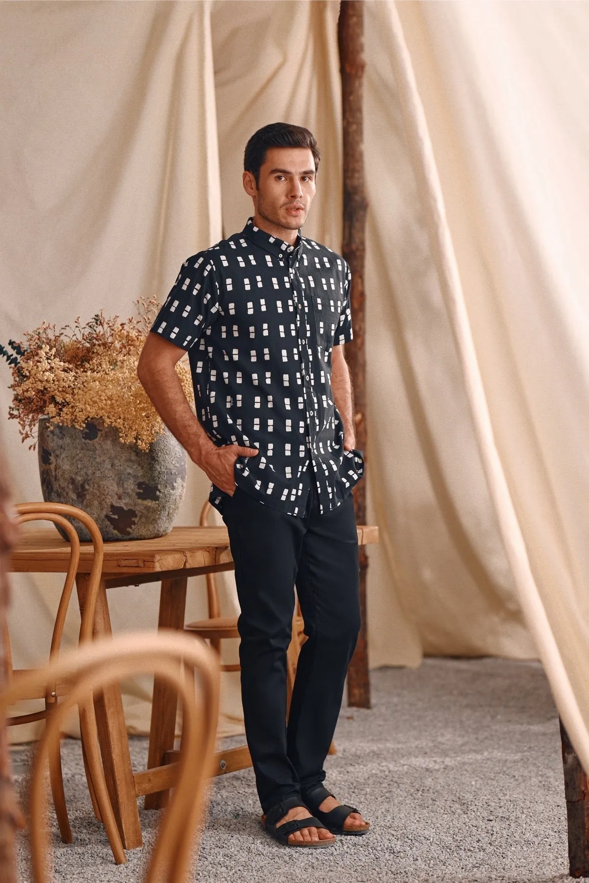 The Bayu Men Batik Shirt - Dusk