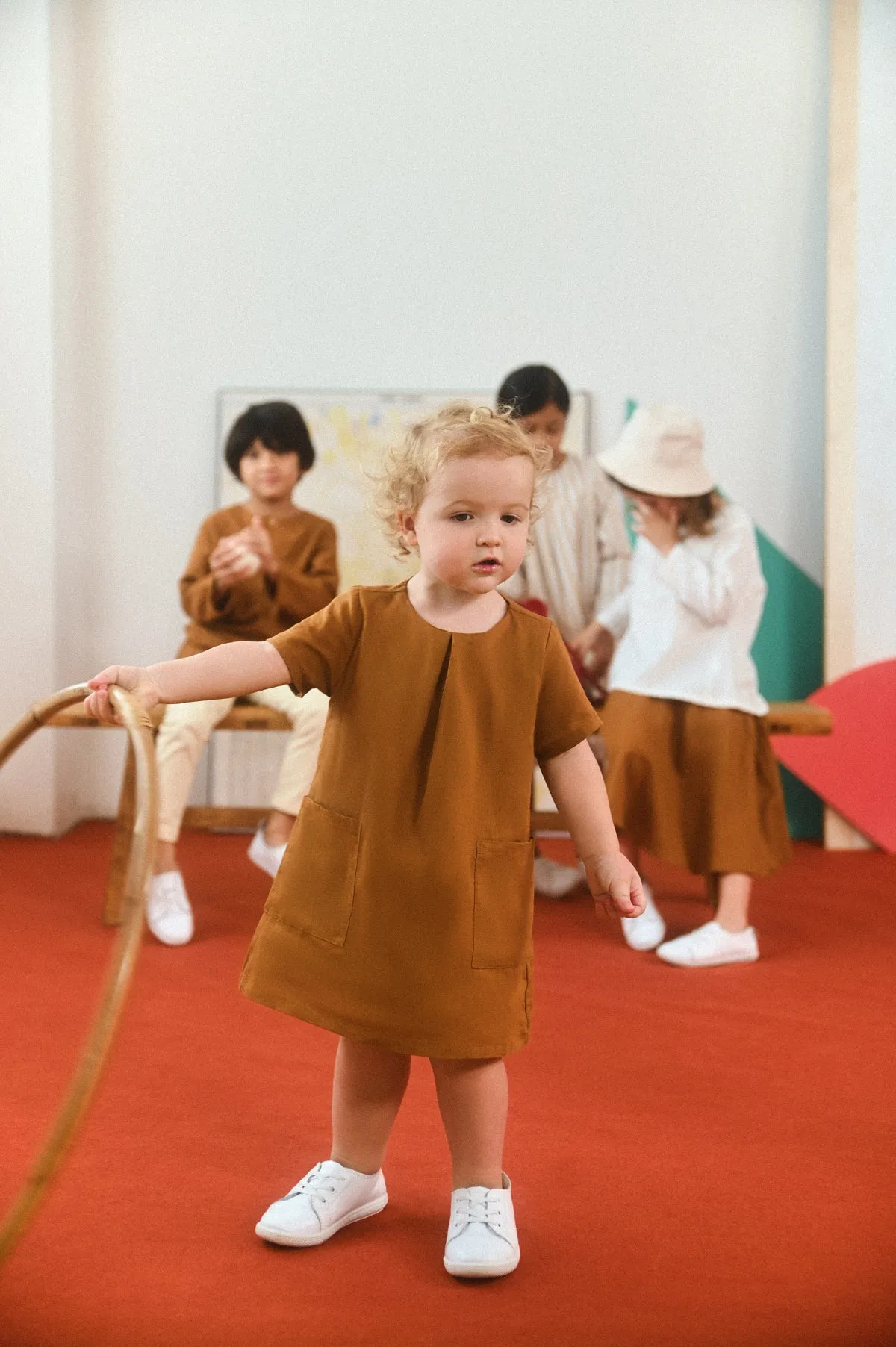 The Champions Jolly Short Sleeve Dress - Burnt Caramel