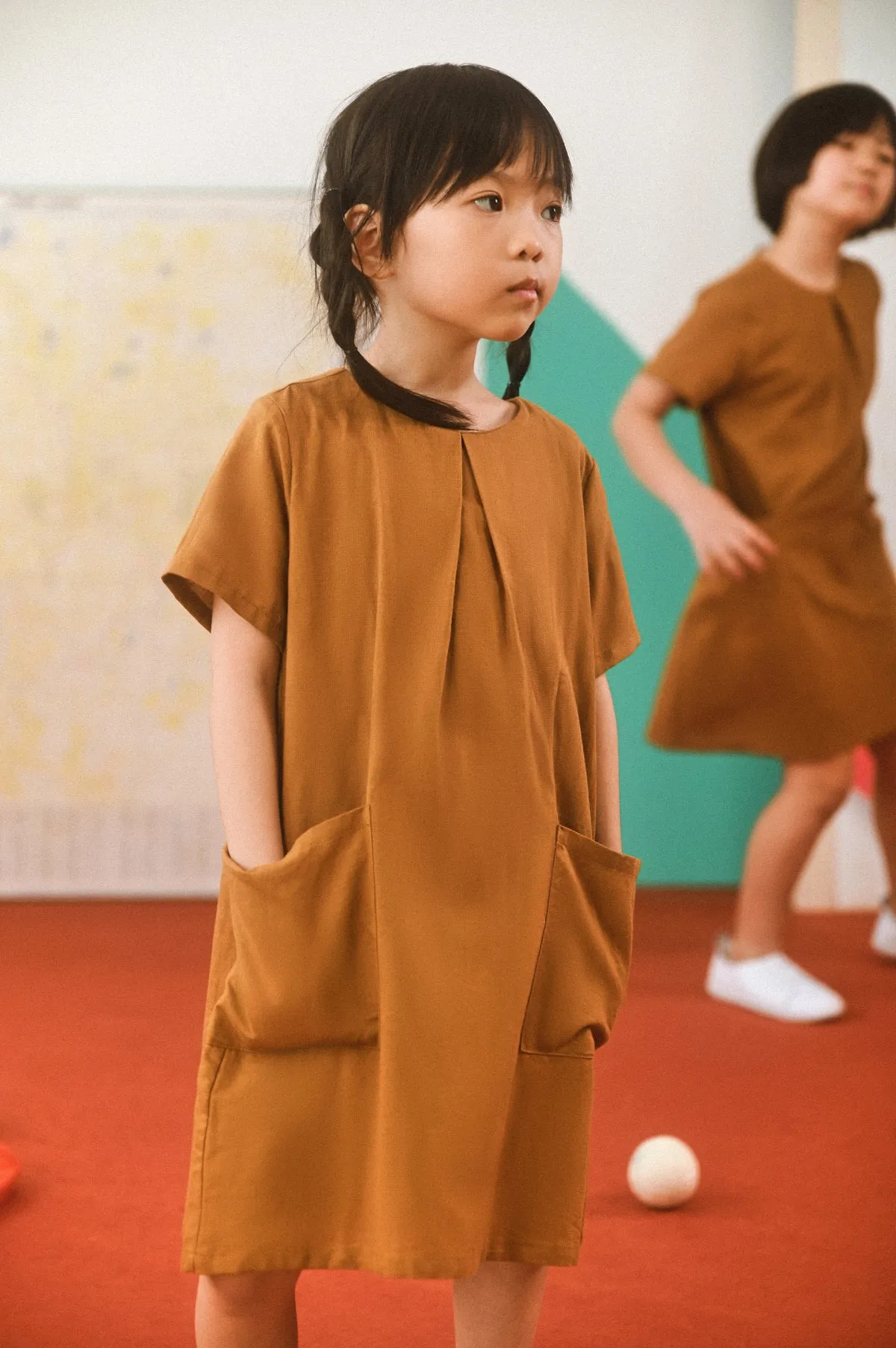 The Champions Jolly Short Sleeve Dress - Burnt Caramel