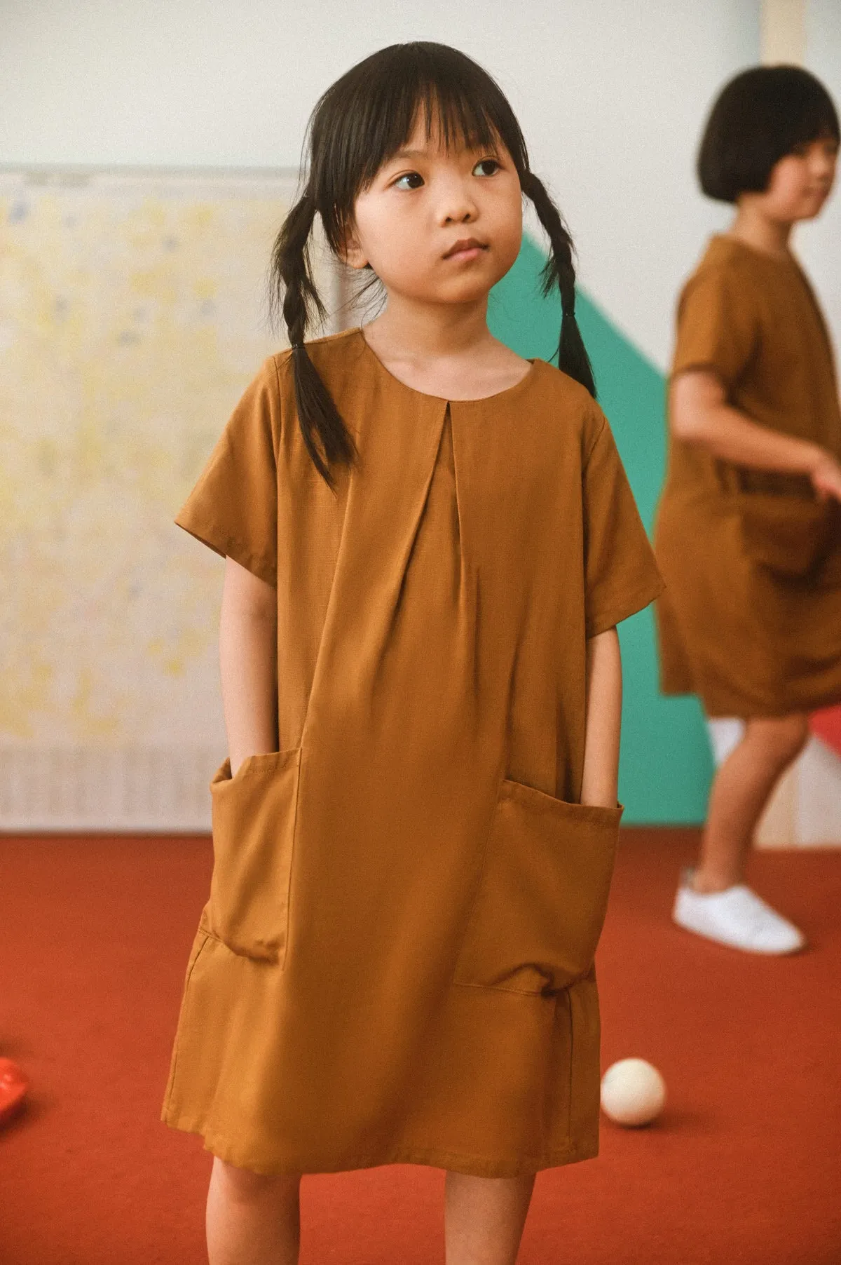 The Champions Jolly Short Sleeve Dress - Burnt Caramel