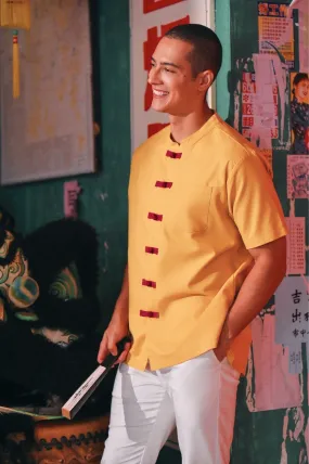 The Chinatown Men Oriental Shirt - Dijon Mustard