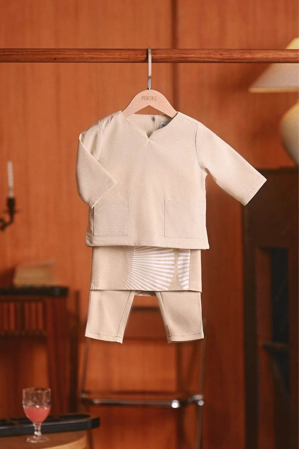 The Congkak Babies Kurta - Khaki