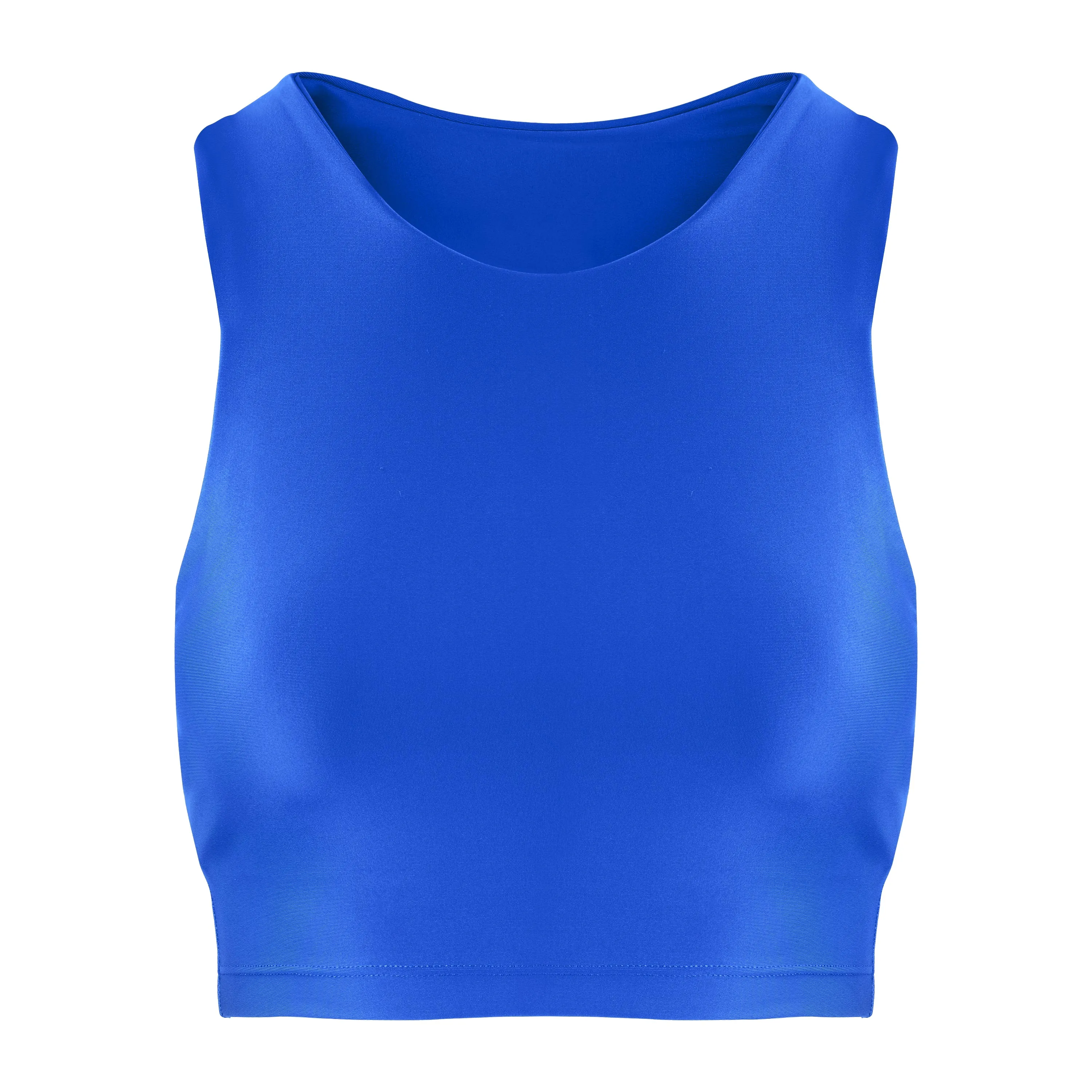 Tula High Neck Racer Back Crop Top | Recycled Nylon | Lapis