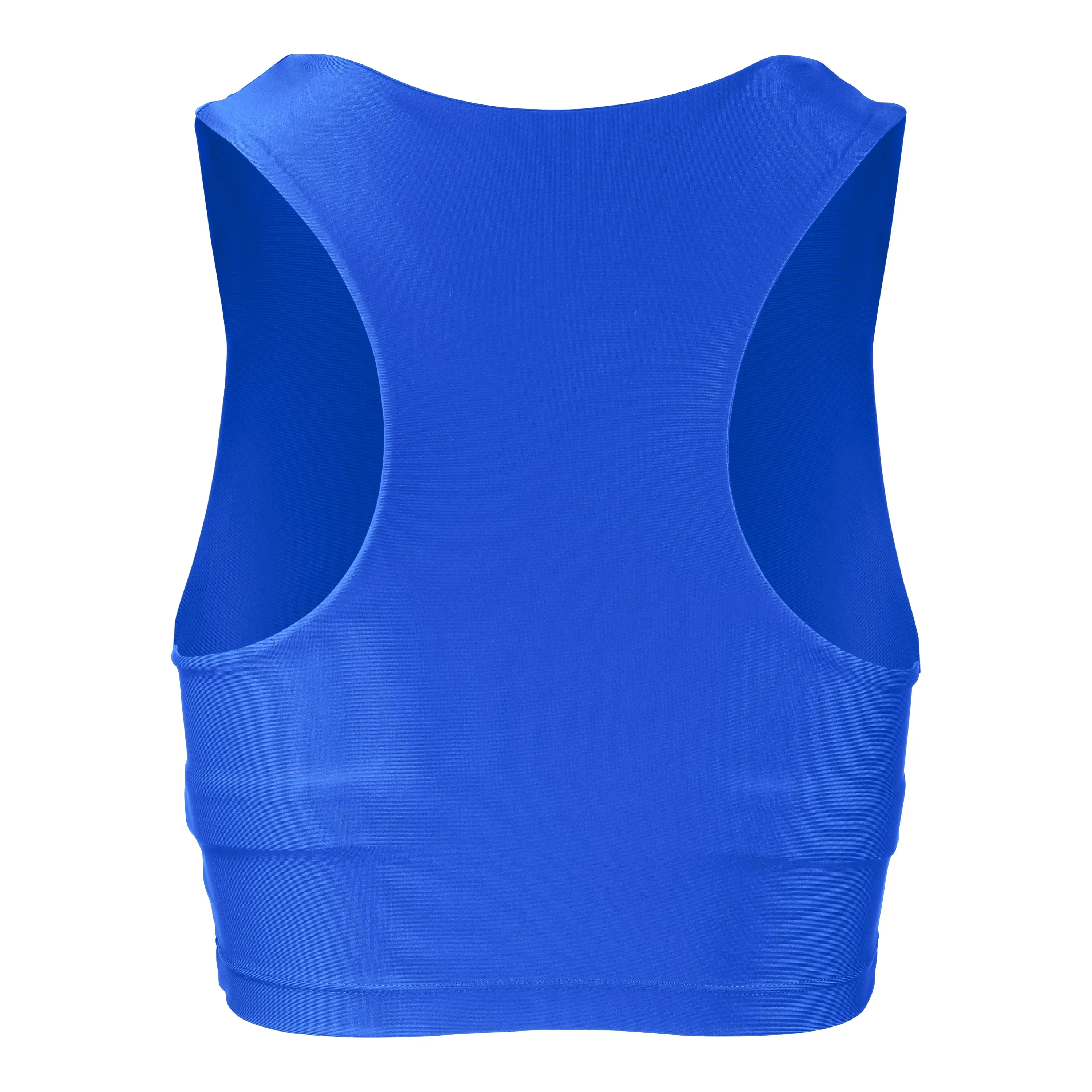 Tula High Neck Racer Back Crop Top | Recycled Nylon | Lapis