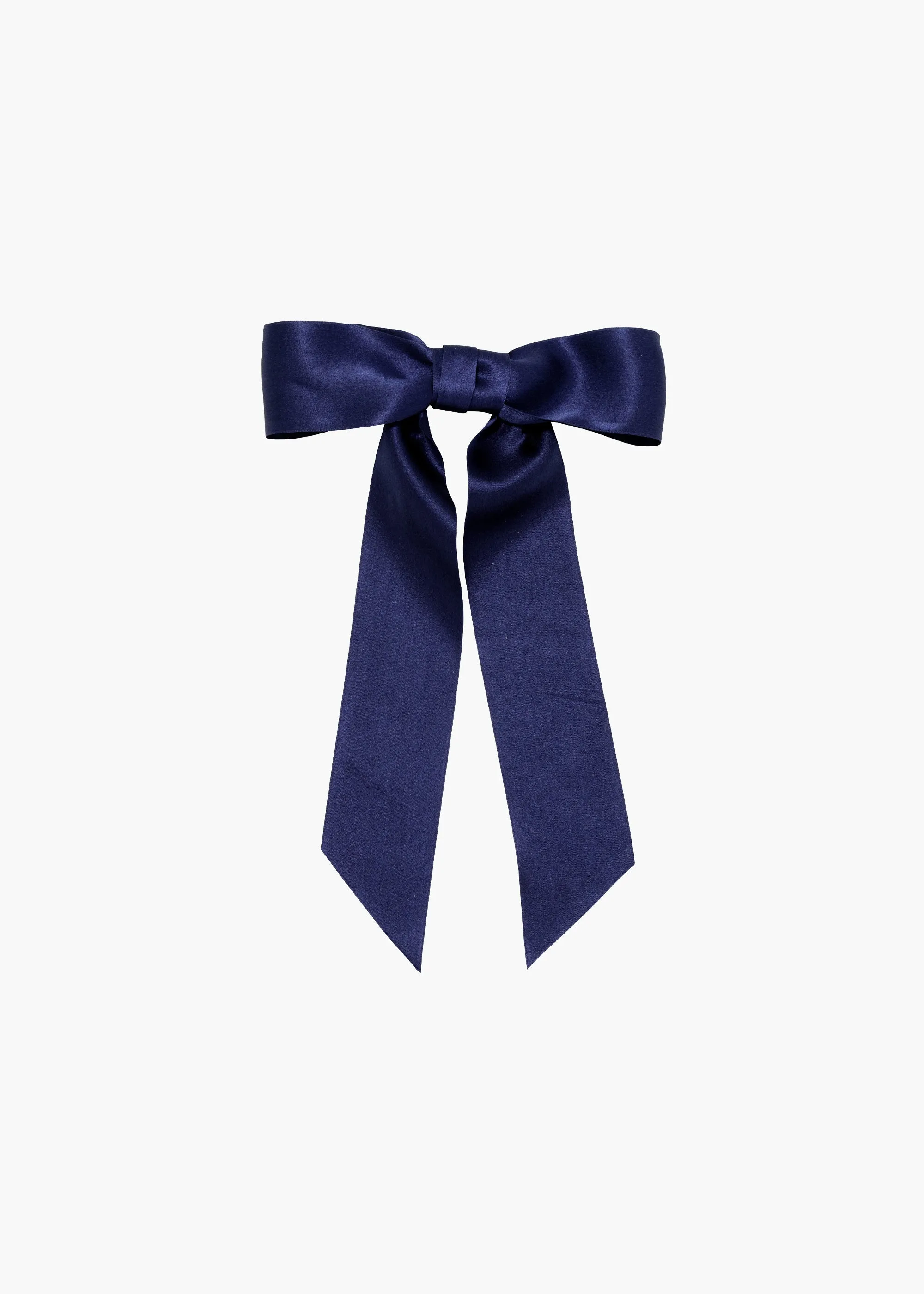 Virginia Bow Barrette -- Navy