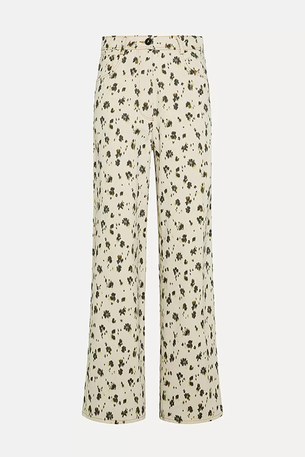 WIDE LEG JEANS WITH A les fleurs camou PRINT