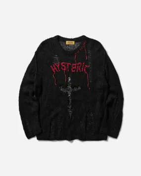 Women's HYS Logo Oversized Sweater Black