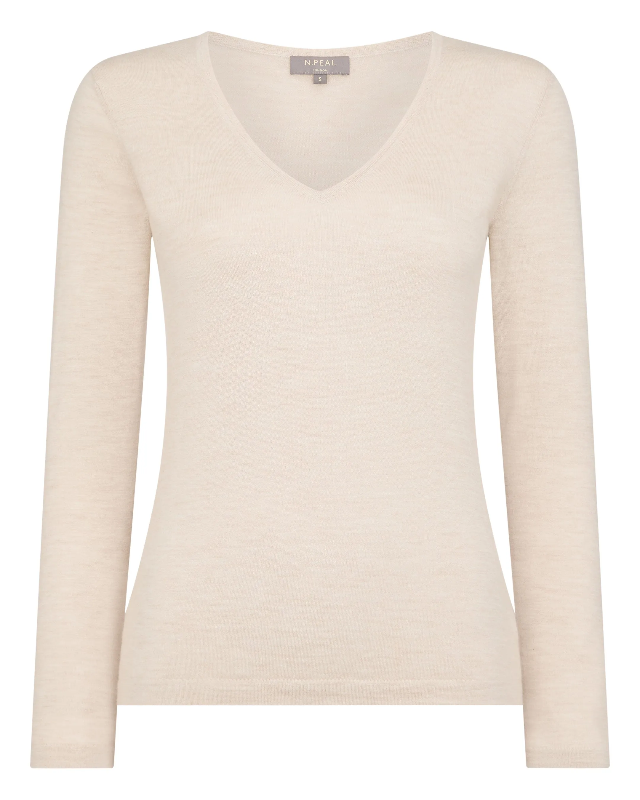 Women's Imogen Superfine Cashmere V Neck Jumper Sandstone Brown