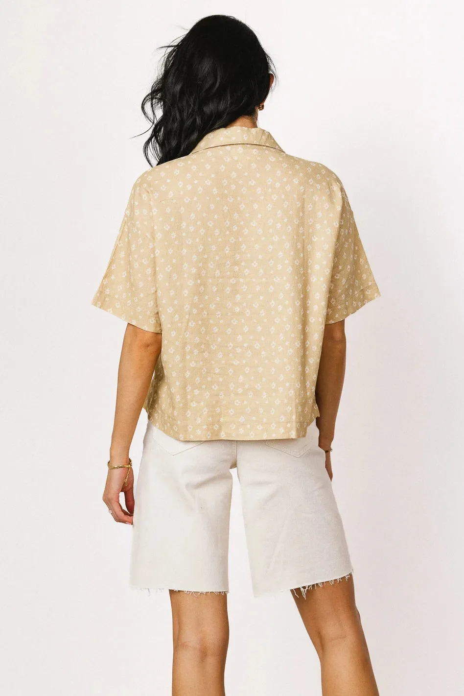 Xiomara Floral Button Up in Yellow - FINAL SALE