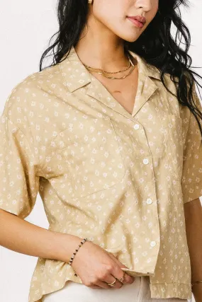 Xiomara Floral Button Up in Yellow - FINAL SALE